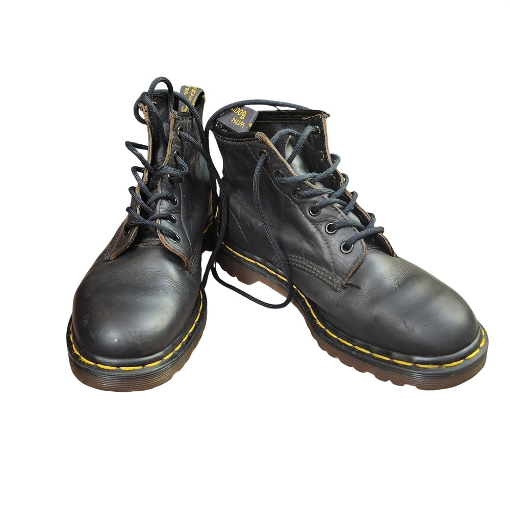 Dr. Martens 939 Vintage Rare England Black Leather 6 Eye Ben Sole Boots UK7 US8